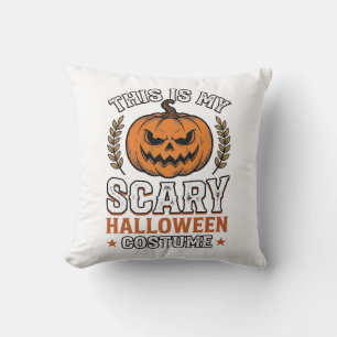 Gruseliges Halloween-Kostenüm Kürbis Vintage Vekto Kissen