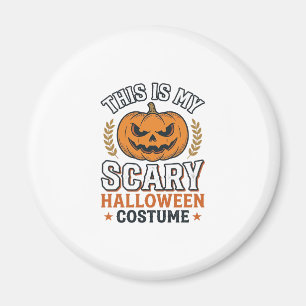 Gruseliges Halloween-Kostenüm Kürbis Vintage Vekto Magnet