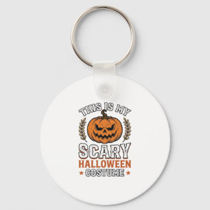 Gruseliges Halloween-Kostenüm Kürbis Vintage Vekto Schlüsselanhänger