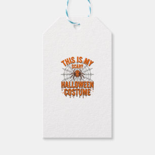 Gruseliges Halloween-Kostenum Spinnennetz Vintage- Geschenkanhänger