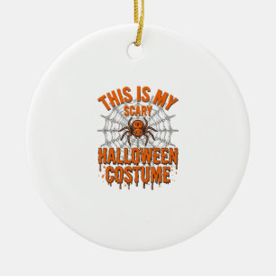 Gruseliges Halloween-Kostenum Spinnennetz Vintage- Keramik Ornament