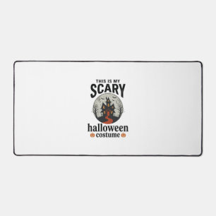 Gruseliges Halloween-Kostenüm Spukhaus Vektor Desi Schreibtischunterlage