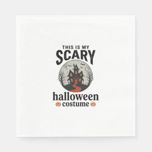 Gruseliges Halloween-Kostenüm Spukhaus Vektor-Desi Serviette