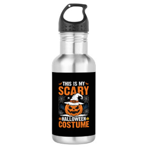 Gruseliges Halloween-Kostüm Kürbis-Hexenhut-Design Edelstahlflasche