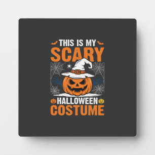 Gruseliges Halloween-Kostüm Kürbis-Hexenhut-Design Fotoplatte