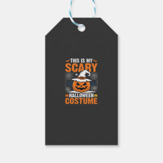 Gruseliges Halloween-Kostüm Kürbis-Hexenhut-Design Geschenkanhänger