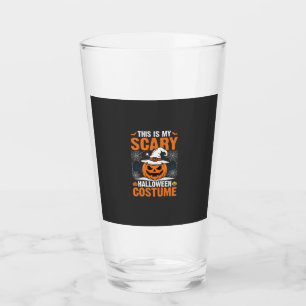 Gruseliges Halloween-Kostüm Kürbis-Hexenhut-Design Glas