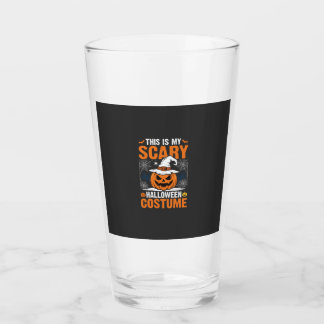 Gruseliges Halloween-Kostüm Kürbis-Hexenhut-Design Glas