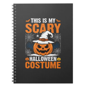 Gruseliges Halloween-Kostüm Kürbis-Hexenhut-Design Notizblock