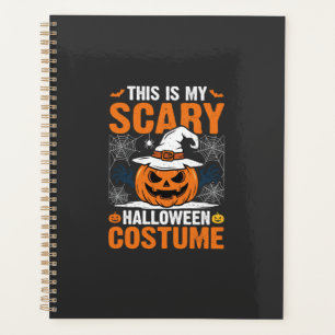 Gruseliges Halloween-Kostüm Kürbis-Hexenhut-Design Planer