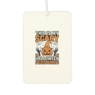 Gruseliges Halloween-Kostüm Kürbis Hexenhut Shirt_ Autolufterfrischer
