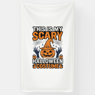 Gruseliges Halloween-Kostüm Kürbis Hexenhut Shirt_ Banner