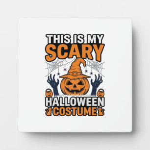 Gruseliges Halloween-Kostüm Kürbis Hexenhut Shirt_ Fotoplatte