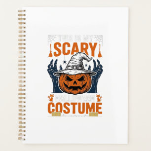 Gruseliges Halloween-Kostüm Kürbis Hexenhut Shirt_ Planer
