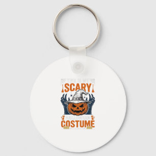 Gruseliges Halloween-Kostüm Kürbis Hexenhut Shirt_ Schlüsselanhänger