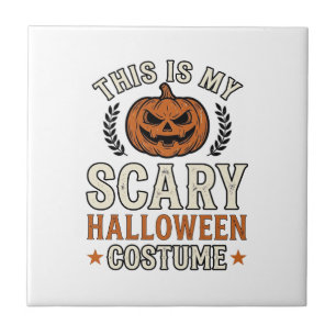 Gruseliges Halloween-Kostüm-Kürbis-Vintage-Shirt-D Fliese