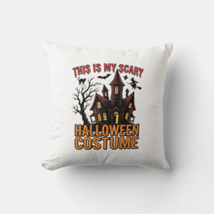 Gruseliges Halloween-Kostüm Spukhaus Vintage-Shirt Kissen