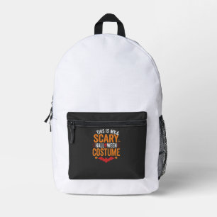 Gruseliges Halloween-Kostüm-Typografie-Fledermaus- Bedruckter Rucksack