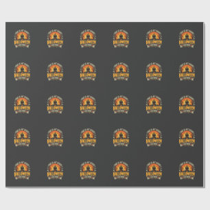 Gruseliges Halloween-Kostüm-Vektordesign Geschenkpapier