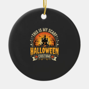 Gruseliges Halloween-Kostüm-Vektordesign Keramik Ornament