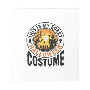 Gruseliges Halloween-Kostüm Vintage Gravur Shirt D Notizblock