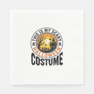 Gruseliges Halloween-Kostüm Vintage Gravur Shirt D Serviette