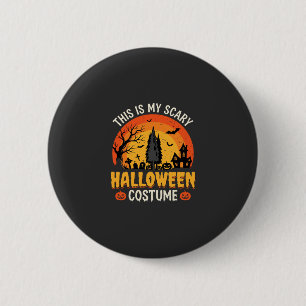 Gruseliges Halloween-Kostüm Vintage-Sonnenuntergan Button