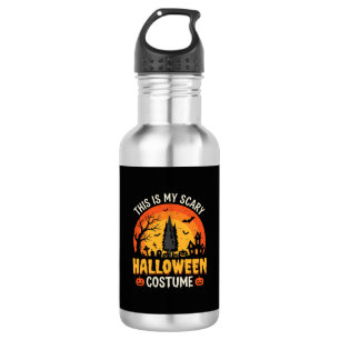 Gruseliges Halloween-Kostüm Vintage-Sonnenuntergan Edelstahlflasche