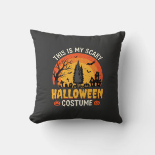 Gruseliges Halloween-Kostüm Vintage-Sonnenuntergan Kissen