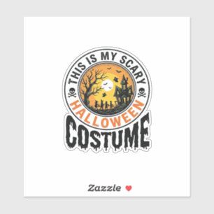 Gruseliges Halloween-Kostüm Vintage-Stickerei-Shir Aufkleber