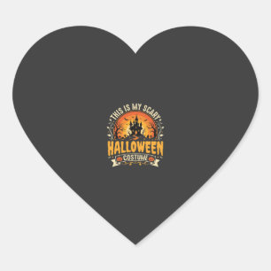 Gruseliges Halloween-Kostümvektordesign Herz-Aufkleber