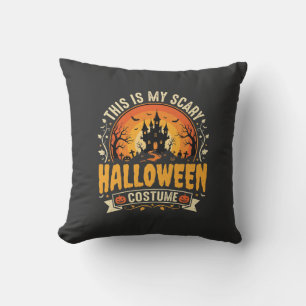 Gruseliges Halloween-Kostümvektordesign Kissen