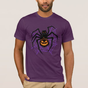 Gruseliges Halloween-Kürbis-Spinne-Grafik-T-Shirt T-Shirt