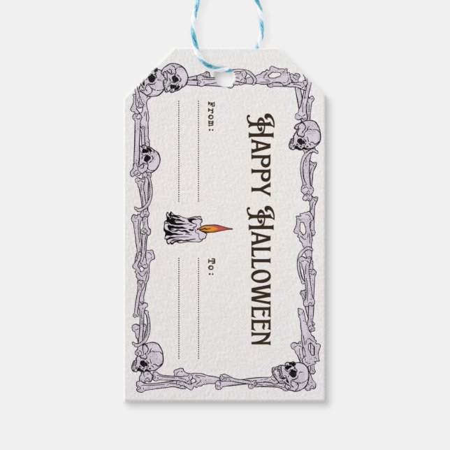Gruseliges Halloween-Leckerli-Label Geschenkanhänger (Vorderseite)