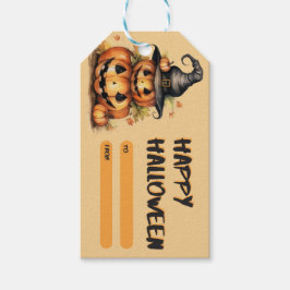 Gruseliges Halloween-Leckerli-Label Geschenkanhänger