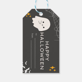 Gruseliges Halloween-Leckerli-Label Geschenkanhänger