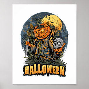 Gruseliges Halloween Poster