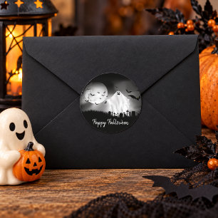 Gruseliges Halloween Runder Aufkleber