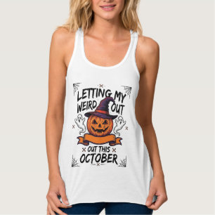 Gruseliges Halloween-Shirt mit Kürbis-Geistern_1 Tank Top