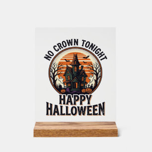 Gruseliges Halloween-Shirt mit spooky manor art_1 Acrylschild