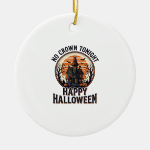 Gruseliges Halloween-Shirt mit spooky manor Art_1 Keramik Ornament