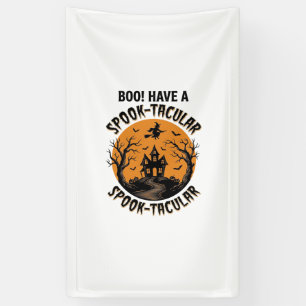 Gruseliges Halloween Spukhaus Vintage-Shirt Banner