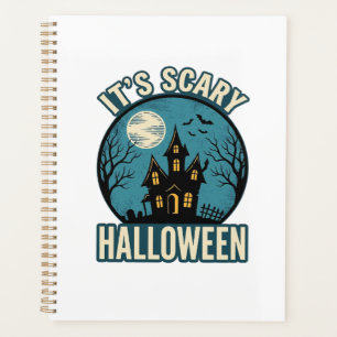 Gruseliges Halloween Spukhaus Vintage-Shirt-Design Planer
