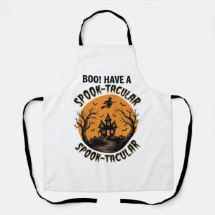 Gruseliges Halloween Spukhaus Vintage-Shirt Schürze