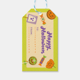 Gruseliges Halloween-Verpackungslabel Geschenkanhänger