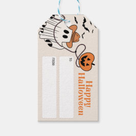 Gruseliges Halloween-Verpackungslabel Geschenkanhänger