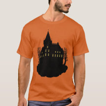 Gruseliges Herrenhaus als Silhouette