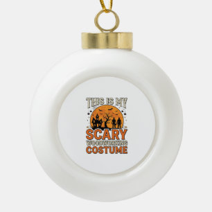 Gruseliges Holzbearbeitungs-Kostüm Halloween Vinta Keramik Kugel-Ornament