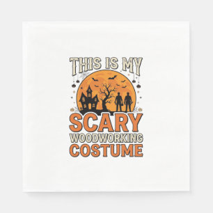 Gruseliges Holzbearbeitungs-Kostüm Halloween Vinta Serviette
