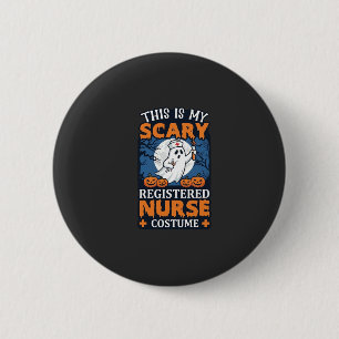 Gruseliges Krankenschwester-Kostüm Geister-Kürbiss Button
